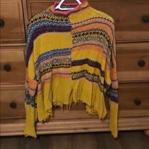 Free people distressed sweater
